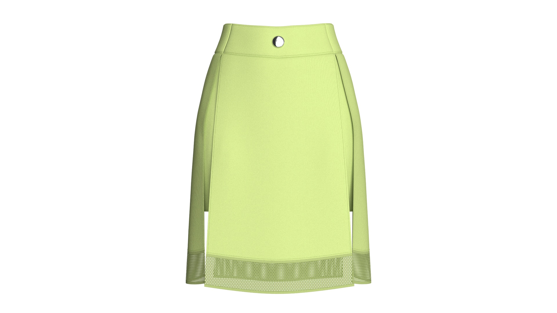 Media 1 for listing Girls High Waisted Mesh Pleated Mini Skirt | High Poly