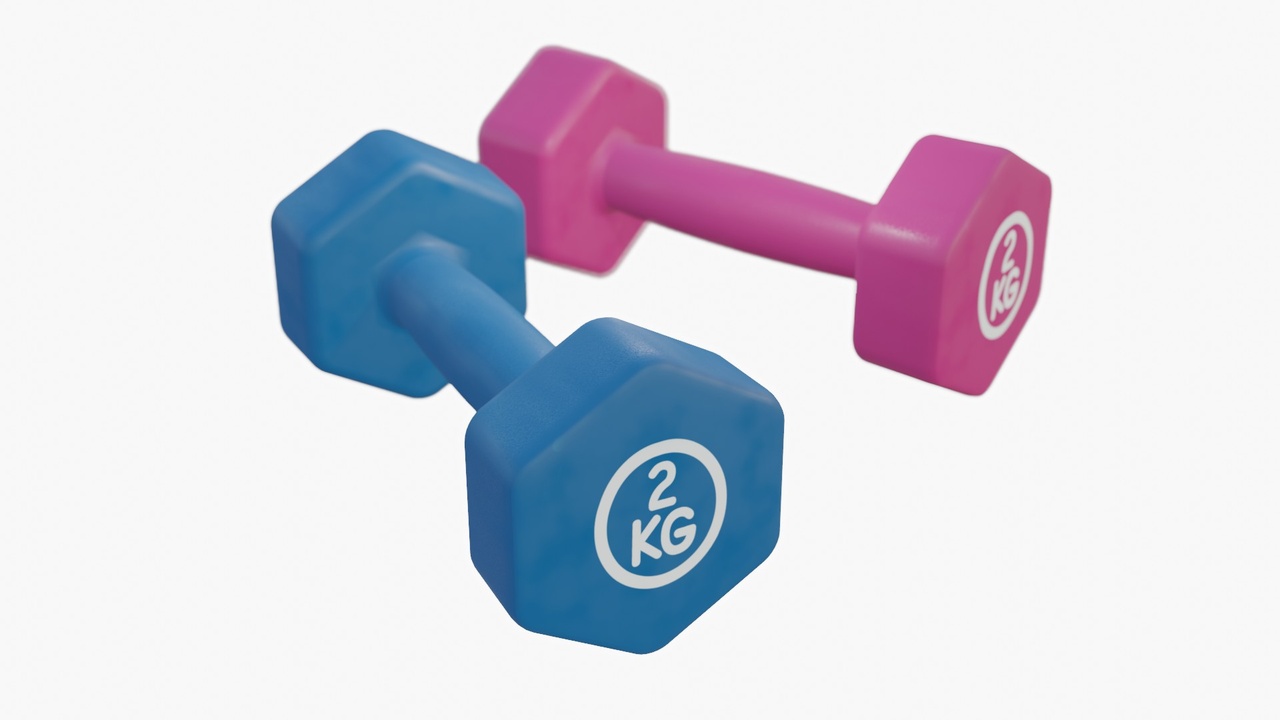 Media 1 for listing Dumbbells 3D Model Set