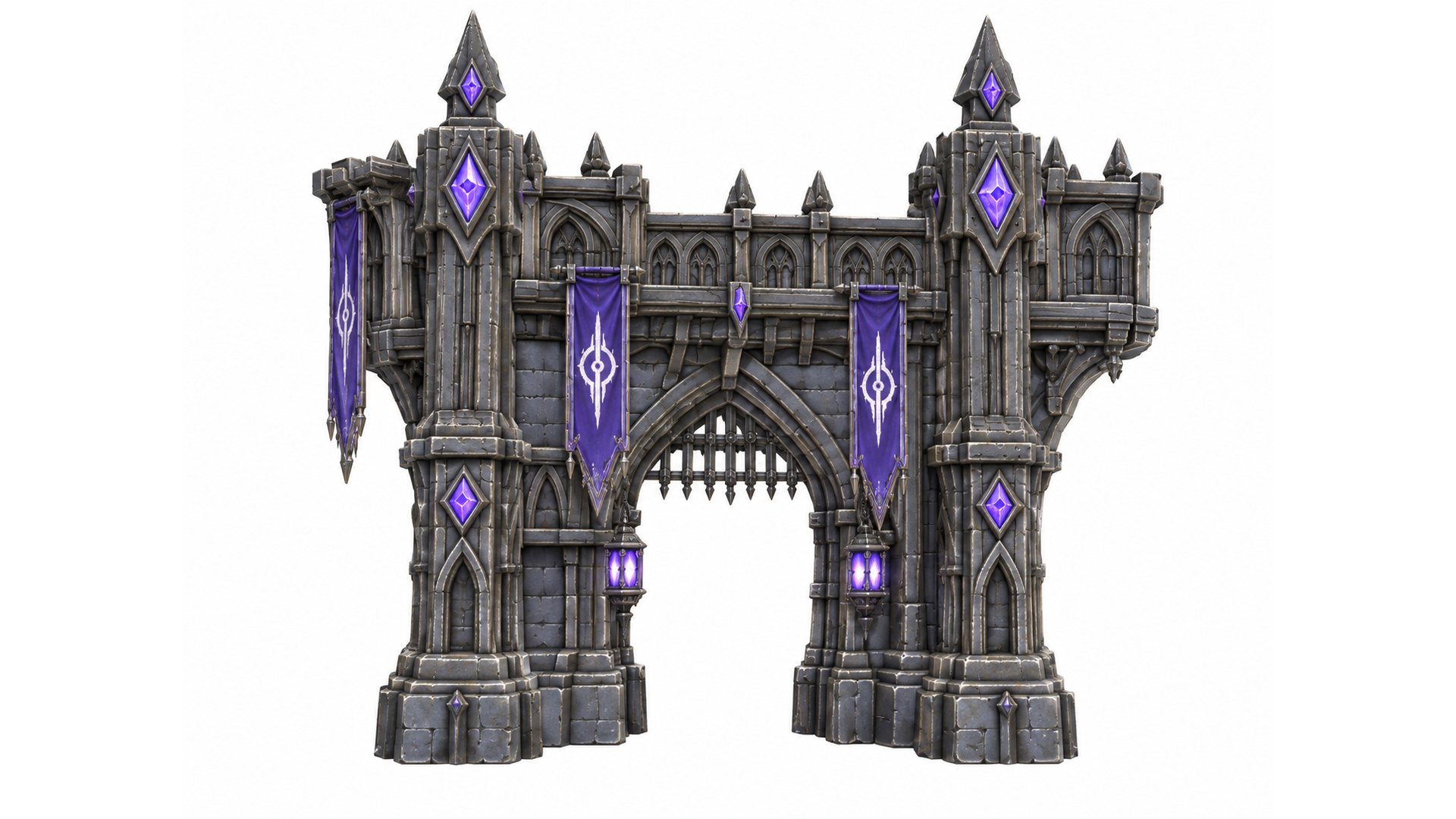Fantasy Arcane Gothic Grand Gatehouse preview on Fab