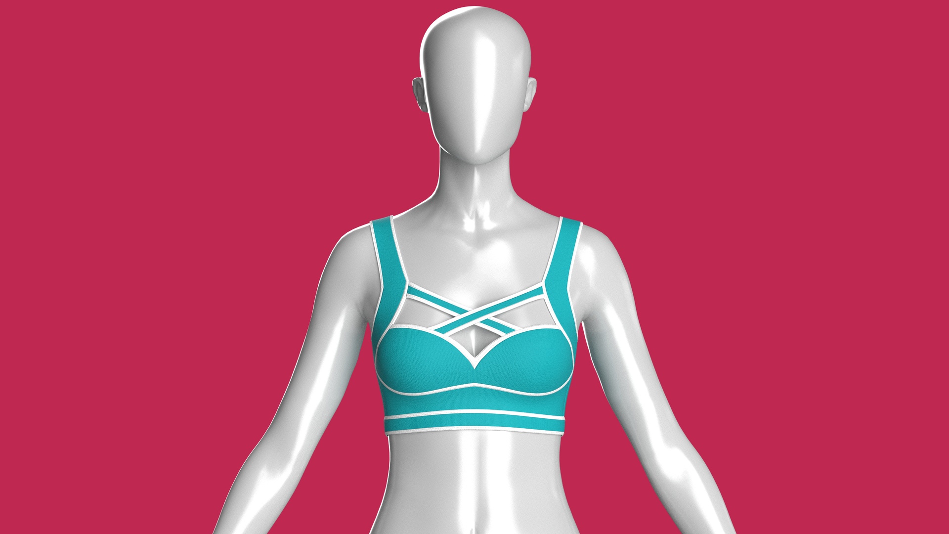 Media 1 for listing Girls Bralette Top With Criss - Cross Straps | High Poly