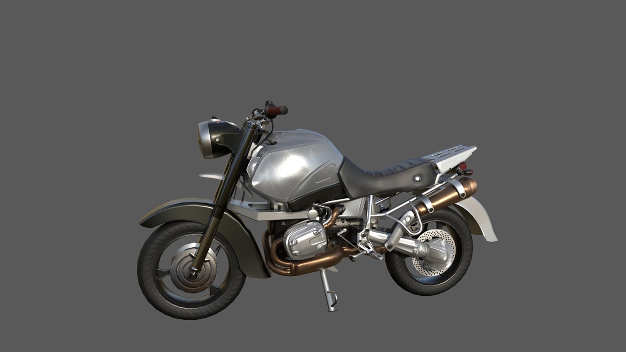 Media 1 for listing Retro Adventure Motorcycle – Game Ready 3D Model (UE5 + Unity)