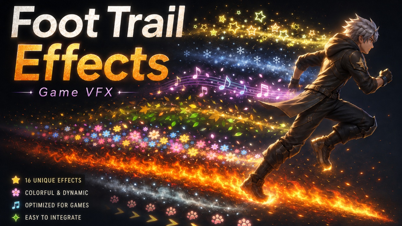 Media 1 for listing Unity Game VFX - Foot Trail Effects