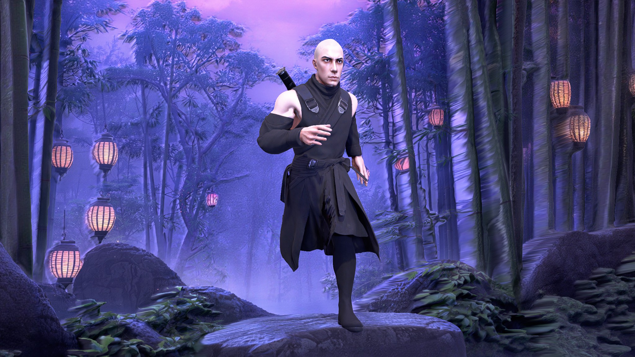 Lithe Ninja Shaved Head 3D Character | Fab
