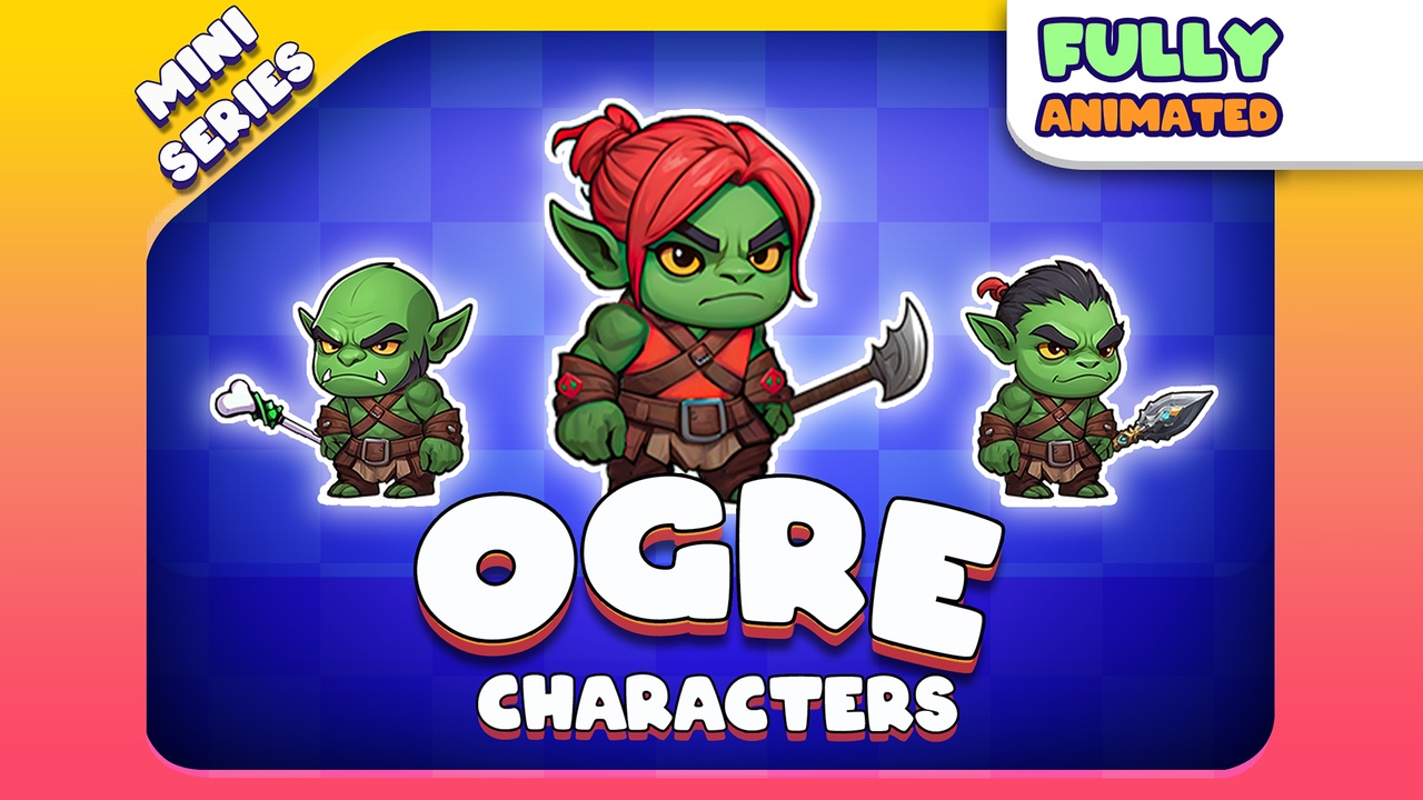 Media 1 for listing Tiny Ogre - 2D Animated Character Mini Series (Spriter)