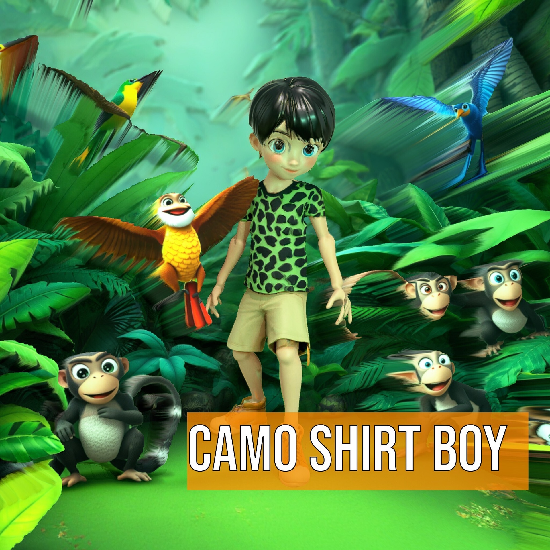 Media 1 for listing Camo Shirt Boy model pack