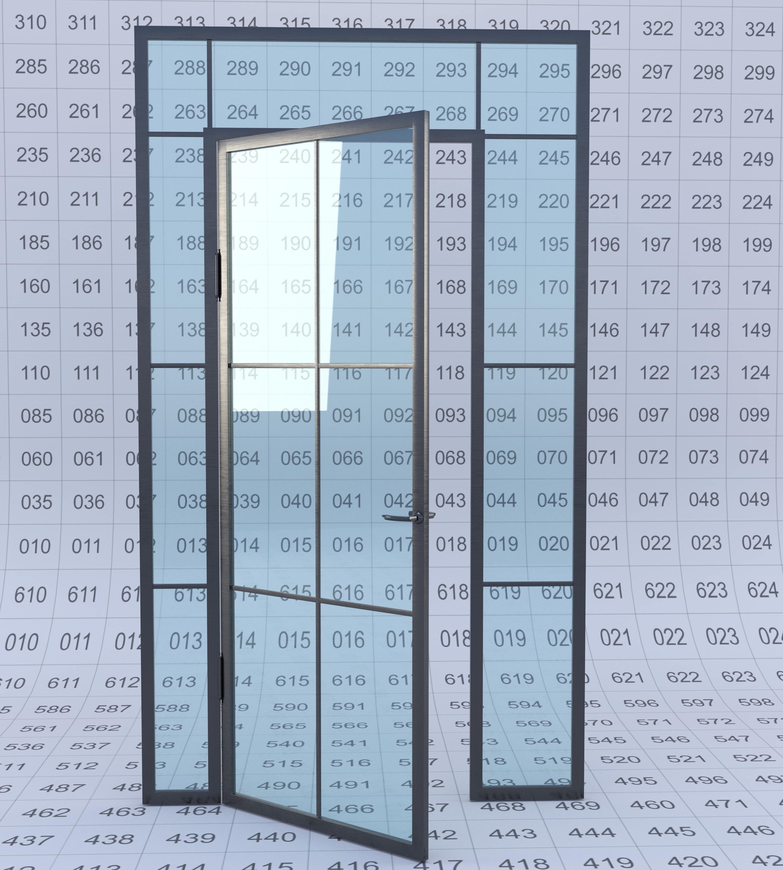 Media 1 for listing 🏠 Industrial Glass Door 3D Model – Modern Interior Asset | 3ds Max + Corona