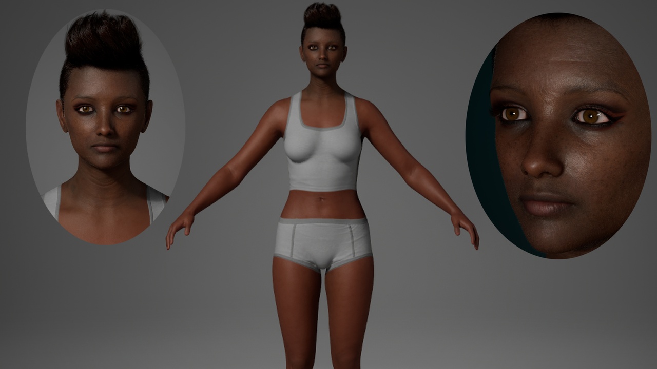 Media 1 for listing Editable MetaHuman Beauty - Maelun.With hair, no clothing included.