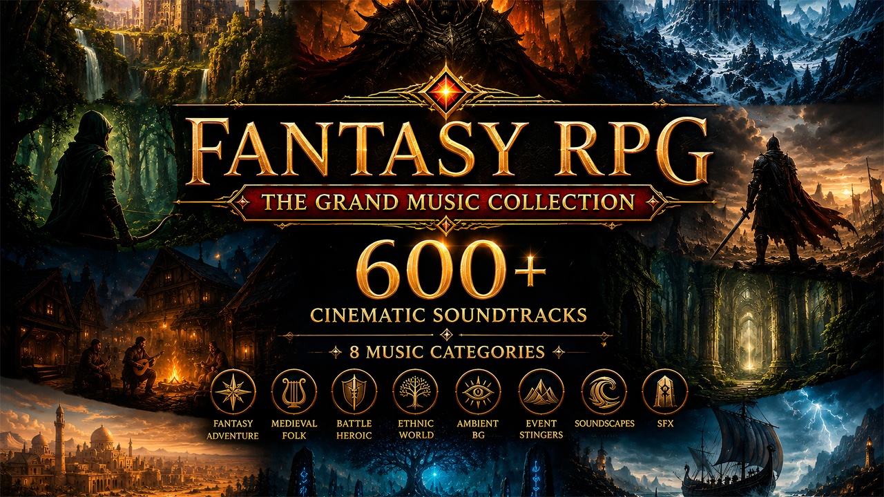 Media 1 for listing Fantasy RPG: The Grand Music Collection | 600+ Cinematic Soundtracks