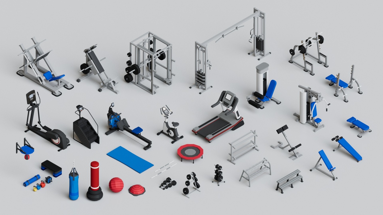 Media 1 for listing Gym Equipments Mega Pack Collection