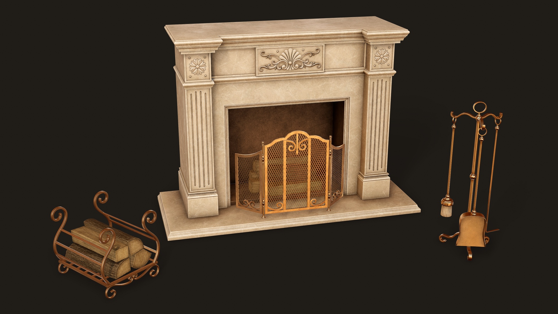 Media 1 for listing Vintage Fireplace