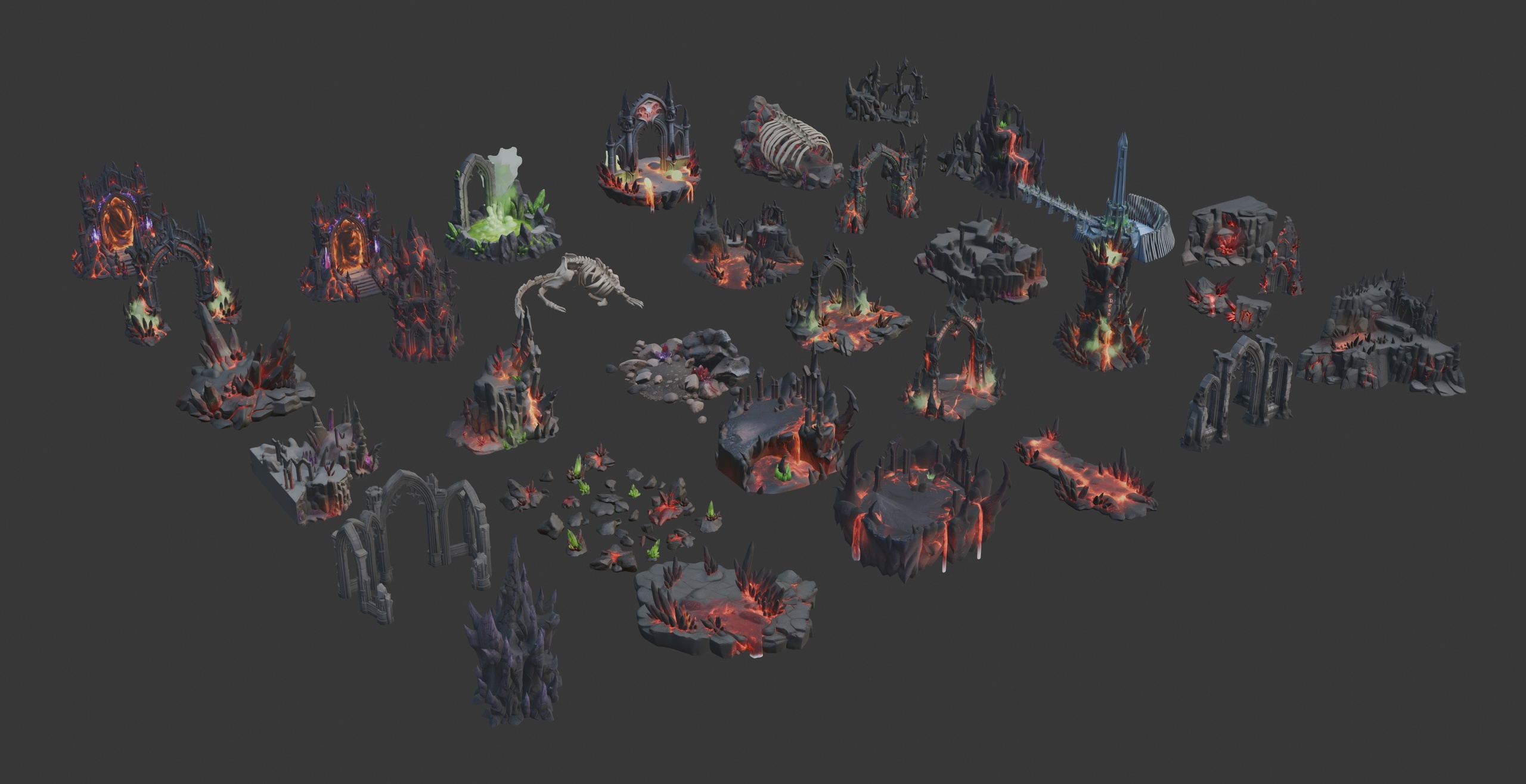 Media 1 for listing Stylized Darkworld Props Set 3