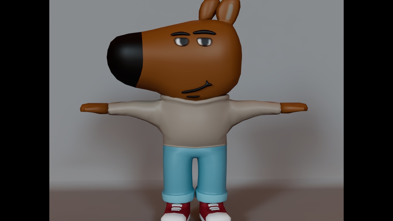 Media 1 for listing The Chill Guy Meme 3D Model Rigged