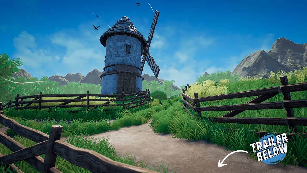 Media 1 for listing Modular Medieval Village (Medieval Village, Stylized Village, Fantasy Village)