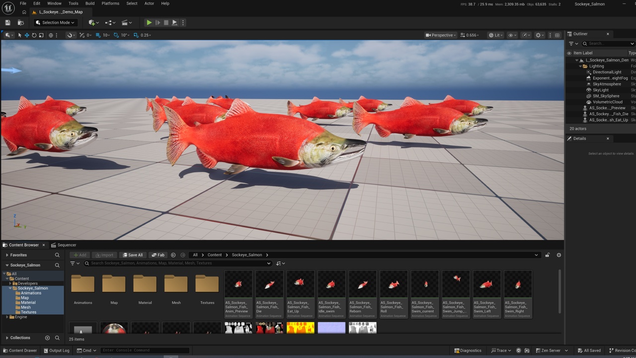 Media 1 for listing Sockeye Salmon Fish (Game Ready)