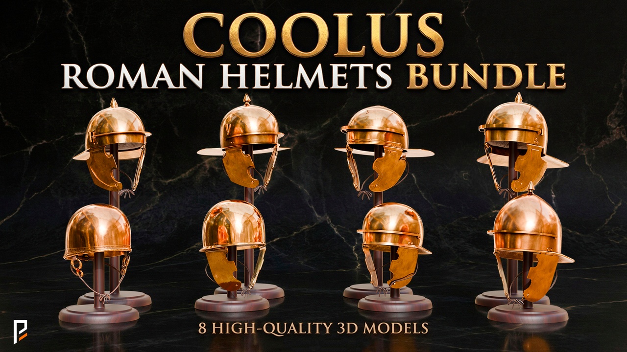 Media 1 for listing Roman Coolus Helmet Evolution Pack - PBR & Game Ready