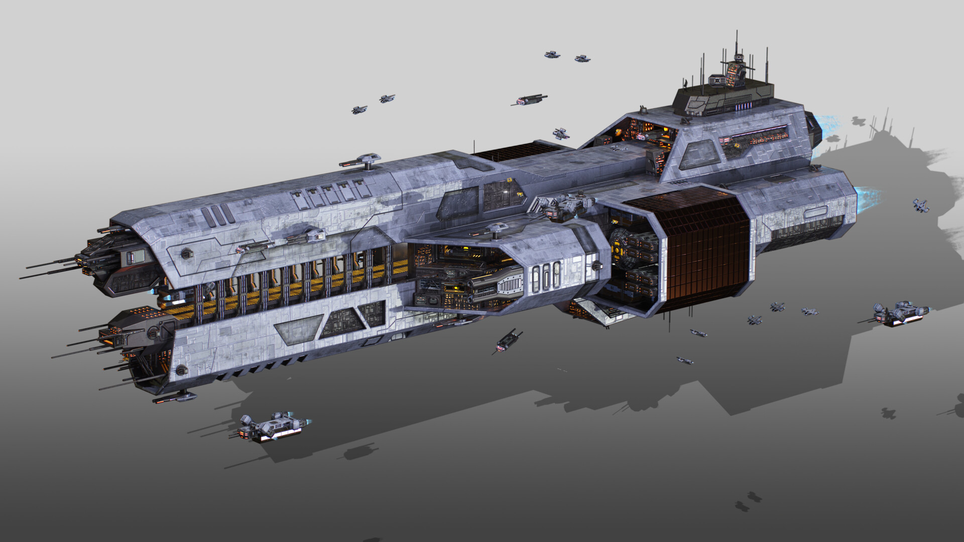 ExpansioSpaceship Low-Poly Sci-Fi Spaceship Fleet Mobile Optimized | Fab