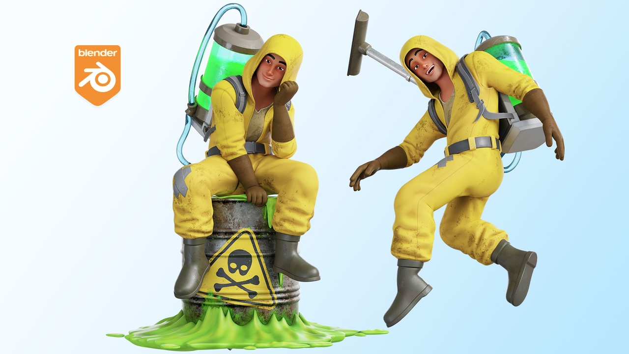 Media 1 for listing Hazmat Toxic Cleaner Man Rigged