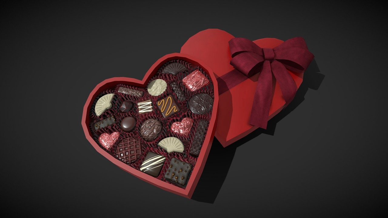 商品 Valentine Chocolate Heart Box 的媒体 1