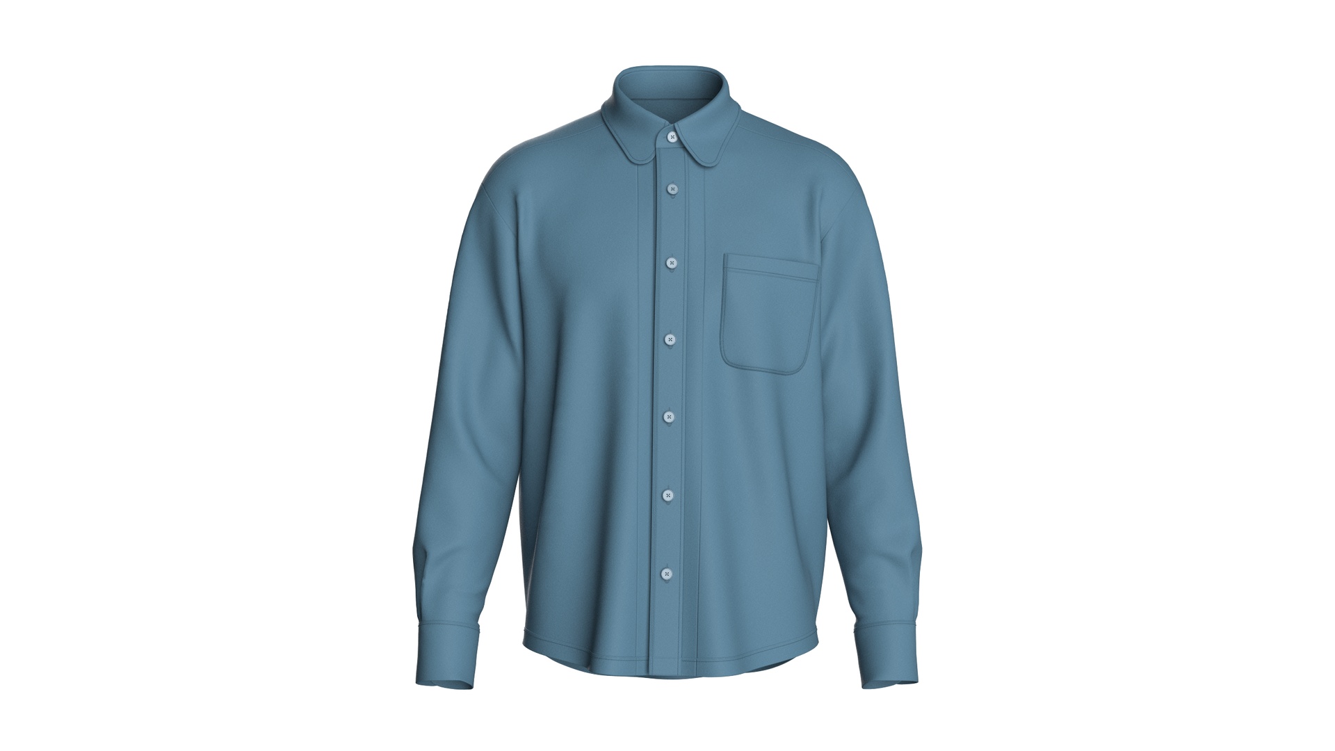 Media 1 for listing Men Loose Fit Long Sleeve Shirt | High Poly