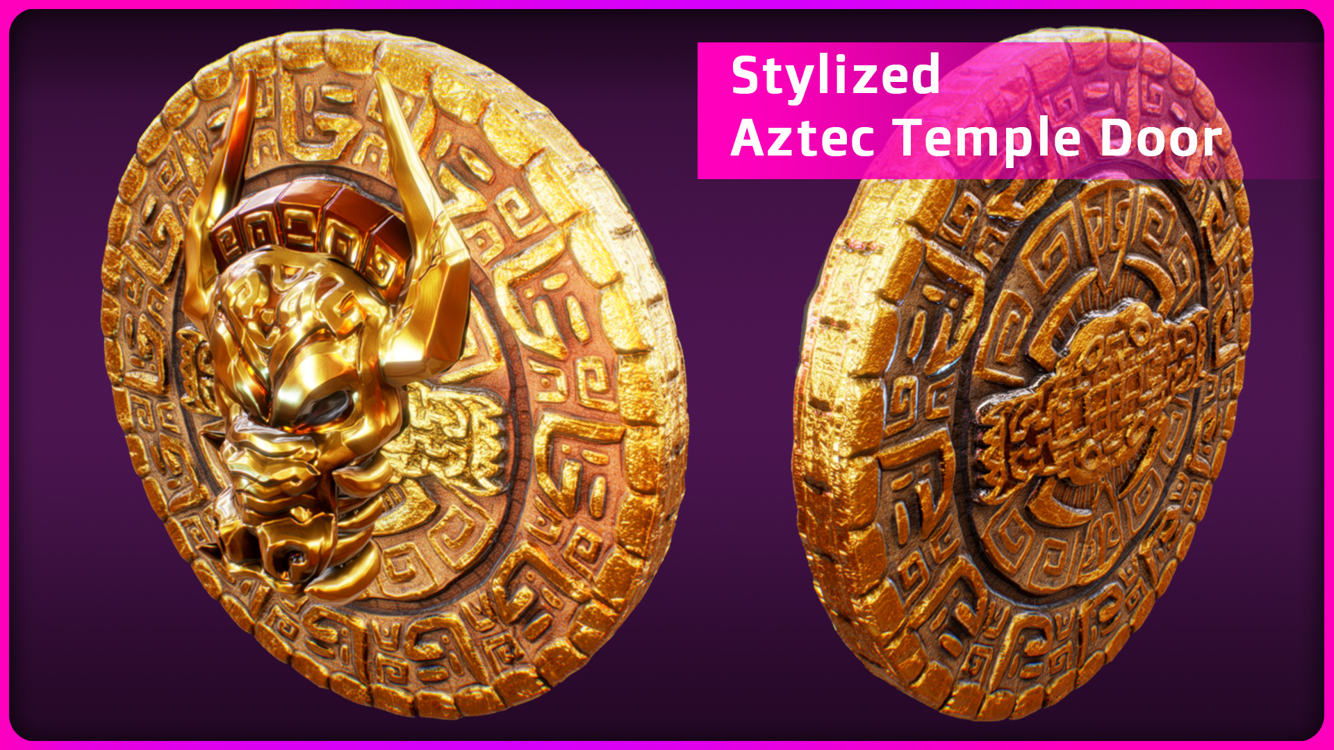 Stylized Aztec Temple Door | Fab