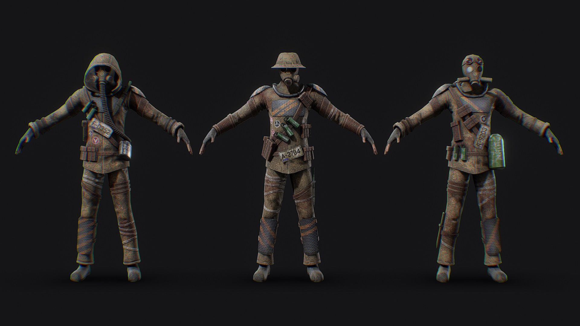Post apocalypse character pack | Fab