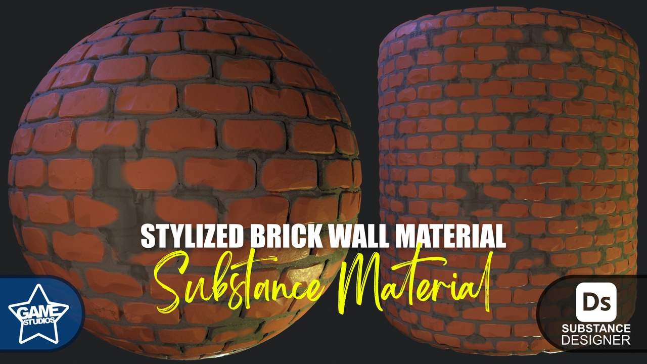 Media 1 for listing Stylized Brick Wall Material 01