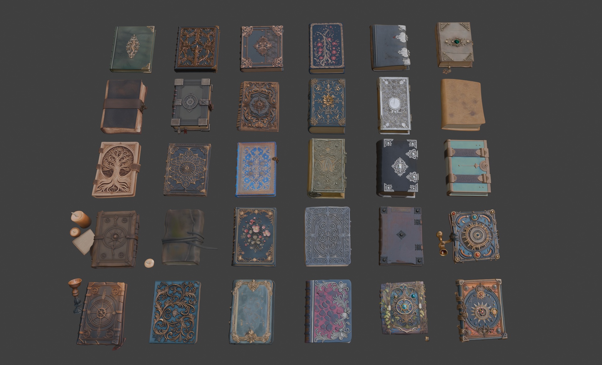 Media 1 for listing Medieval Fantasy Books Pack (30 AI Pieces)