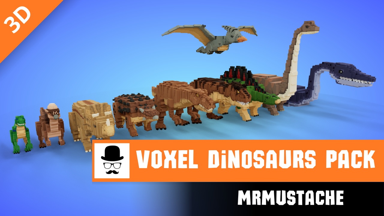 Media 1 for listing Voxel Dinosaurs Pack