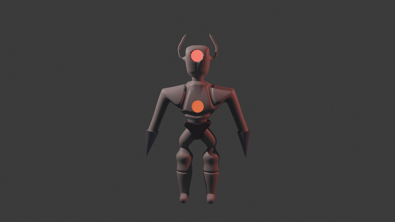Media 1 for listing Stylized Cyber-Sentinel | Low-Poly Rigged Android