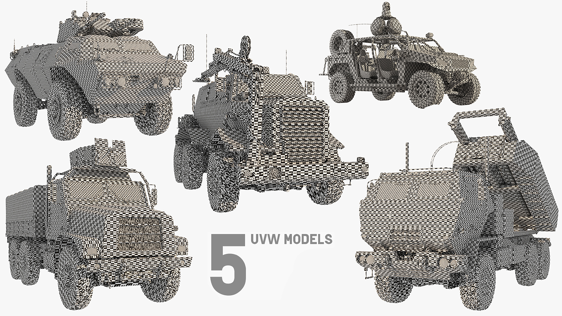 American wheeled military vehicles 5 in 1 UVW vol2 | Fab