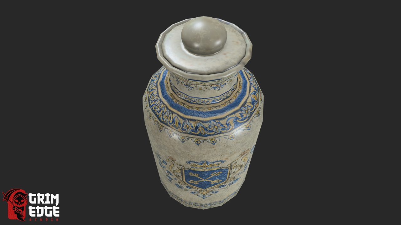 Media 1 for listing Heraldic Antique Ceramic Pot