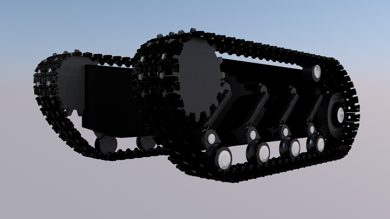 Media 1 for listing Tank Tread Tracks - Rigged and animated 3D model