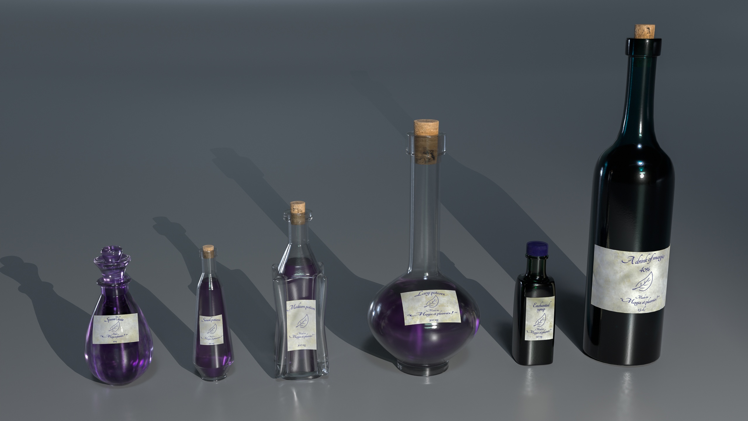 Media 1 for listing Alchemy Potions pack (mid-poly!)