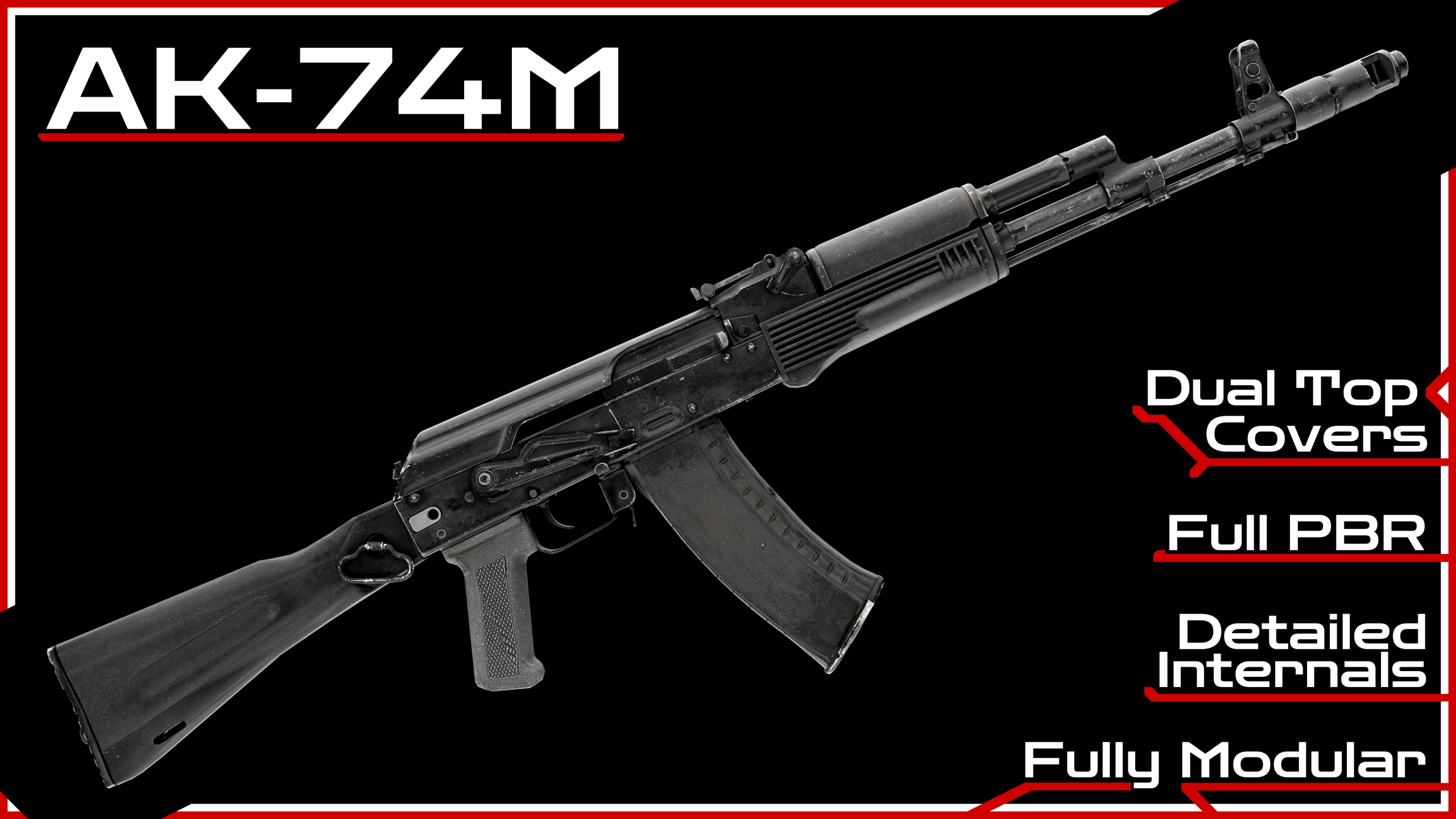 Media 1 for listing AK-74M Assault Rifle | AK74 Modular Kalashnikov | Realistic FPS/TPS