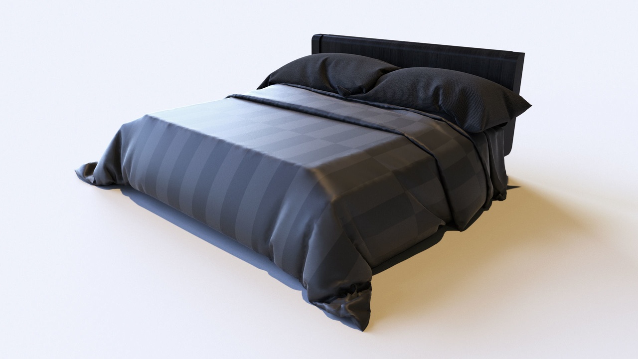 Media 1 for listing Contemporary Black Double Bed - Luxury Bedroom Furniture Asset