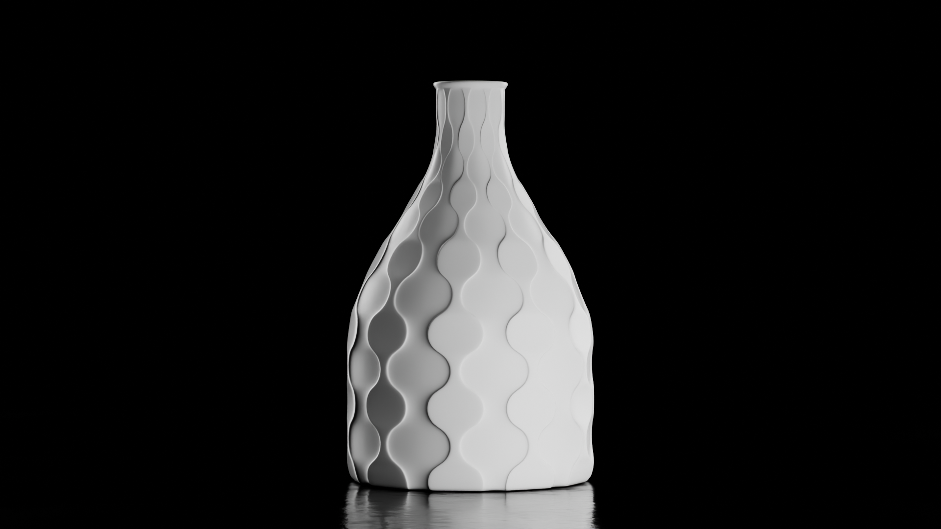 Decorative Wavy Pattern Vase / Bottle | Fab