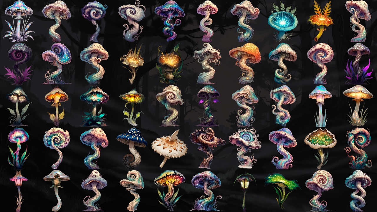 Media 1 for listing Fantasy Mushroom Icons