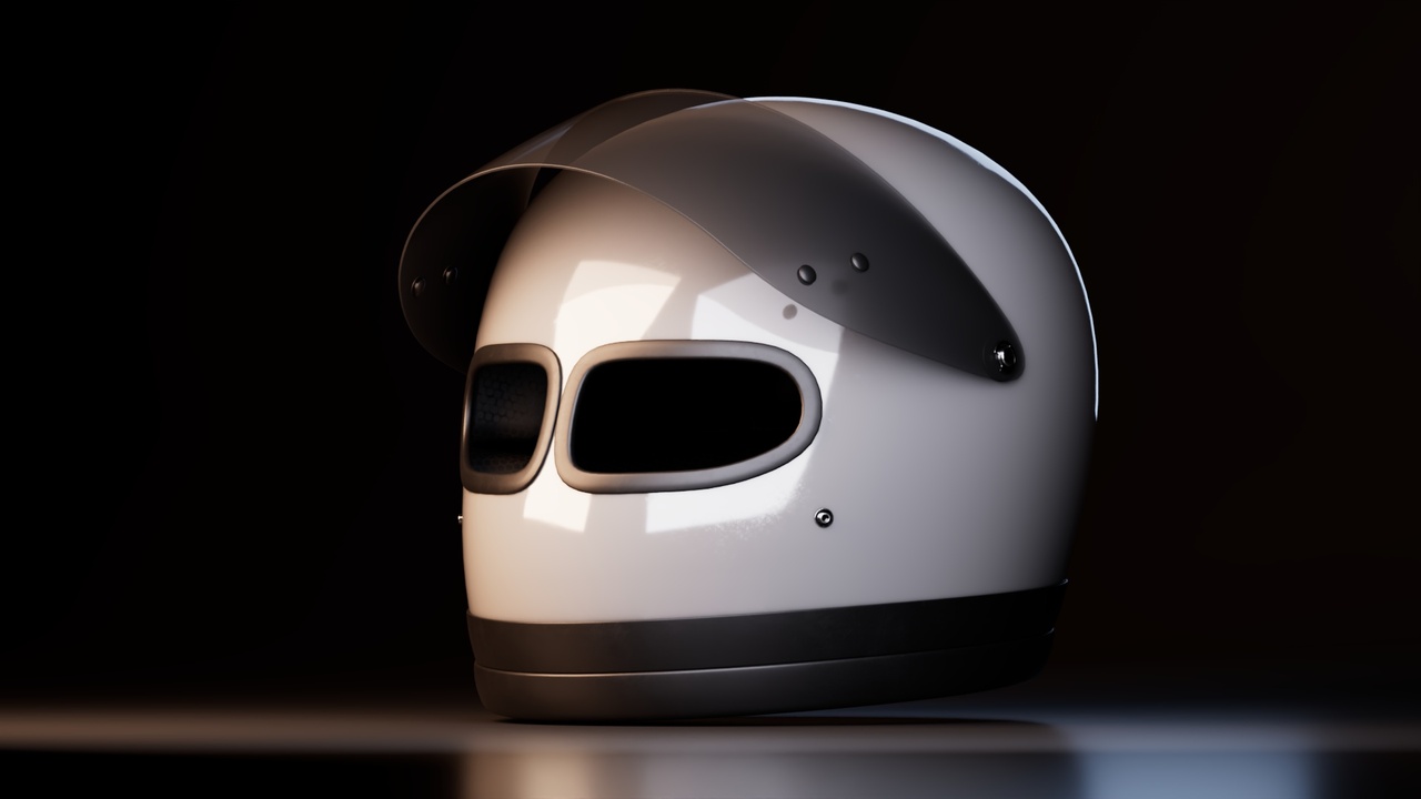 Media 1 for listing Vintage Racing Helmet 3D Model
