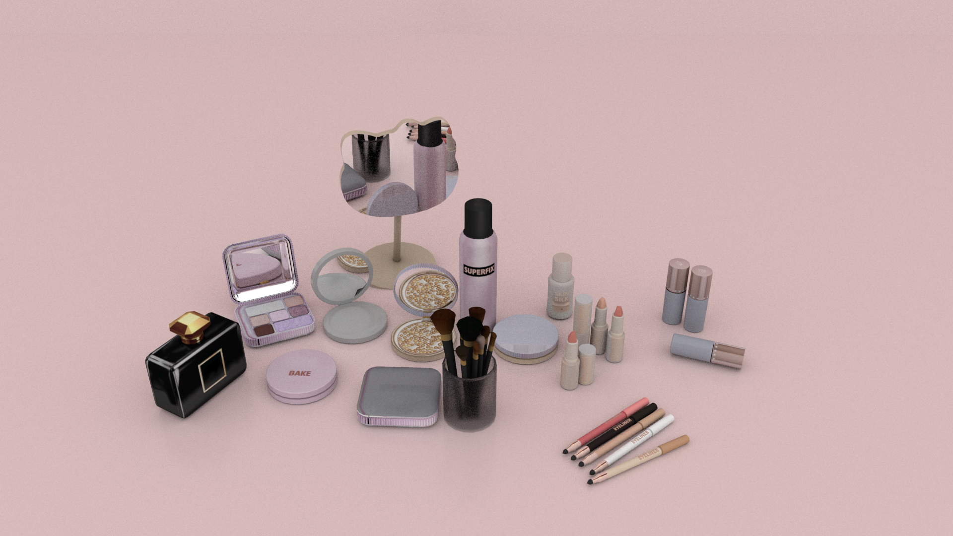 Stylized Makeup & Vanity Props Pack | Fab