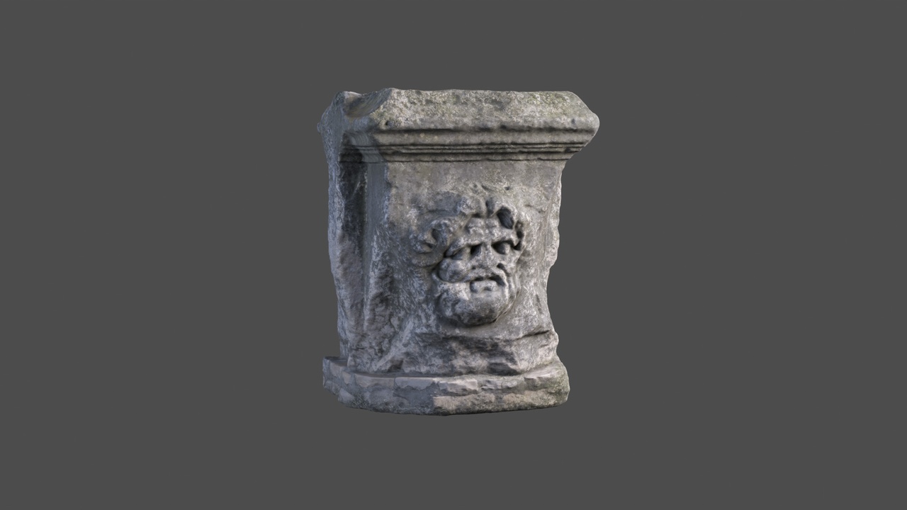 الوسائط 1 للقائمة Roman Ruins Sculpted Plinth 01