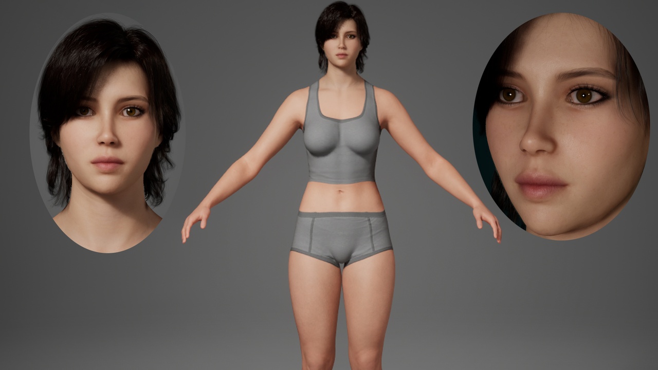 Media 1 for listing Editable MetaHuman Beauty - Xi Shi.With hair, no clothing included.