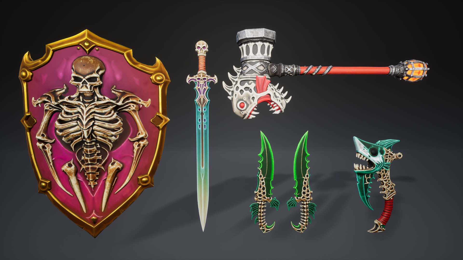 Fantasy-themed weapon pack 2 | Fab