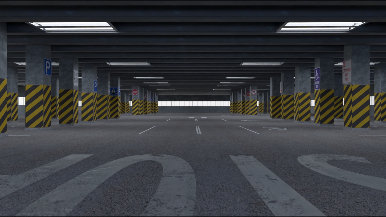 Media 1 for listing 3D Parking Lot Version 2 Blend File ( Clean Render, No colorgrade)