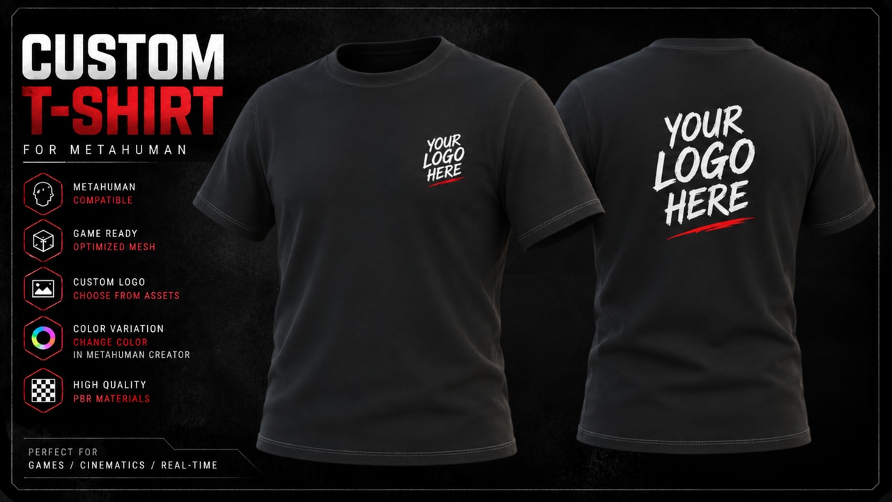 Media 1 for listing CUSTOM T-SHIRT FOR METAHUMAN