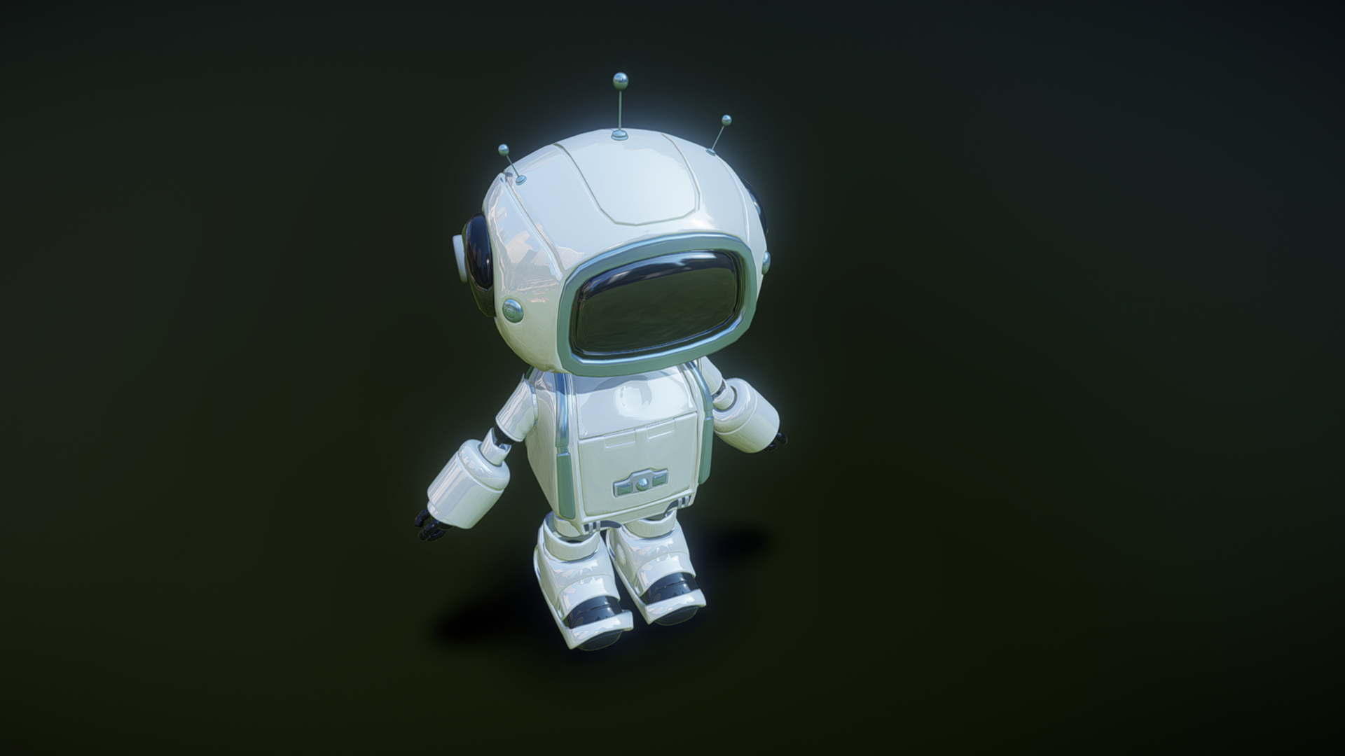 Cute sci-fi robot F | Fab