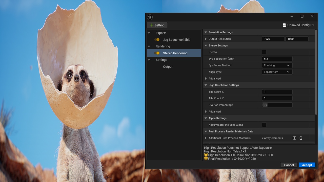 Media 1 for listing Stereoscopic Render Pass