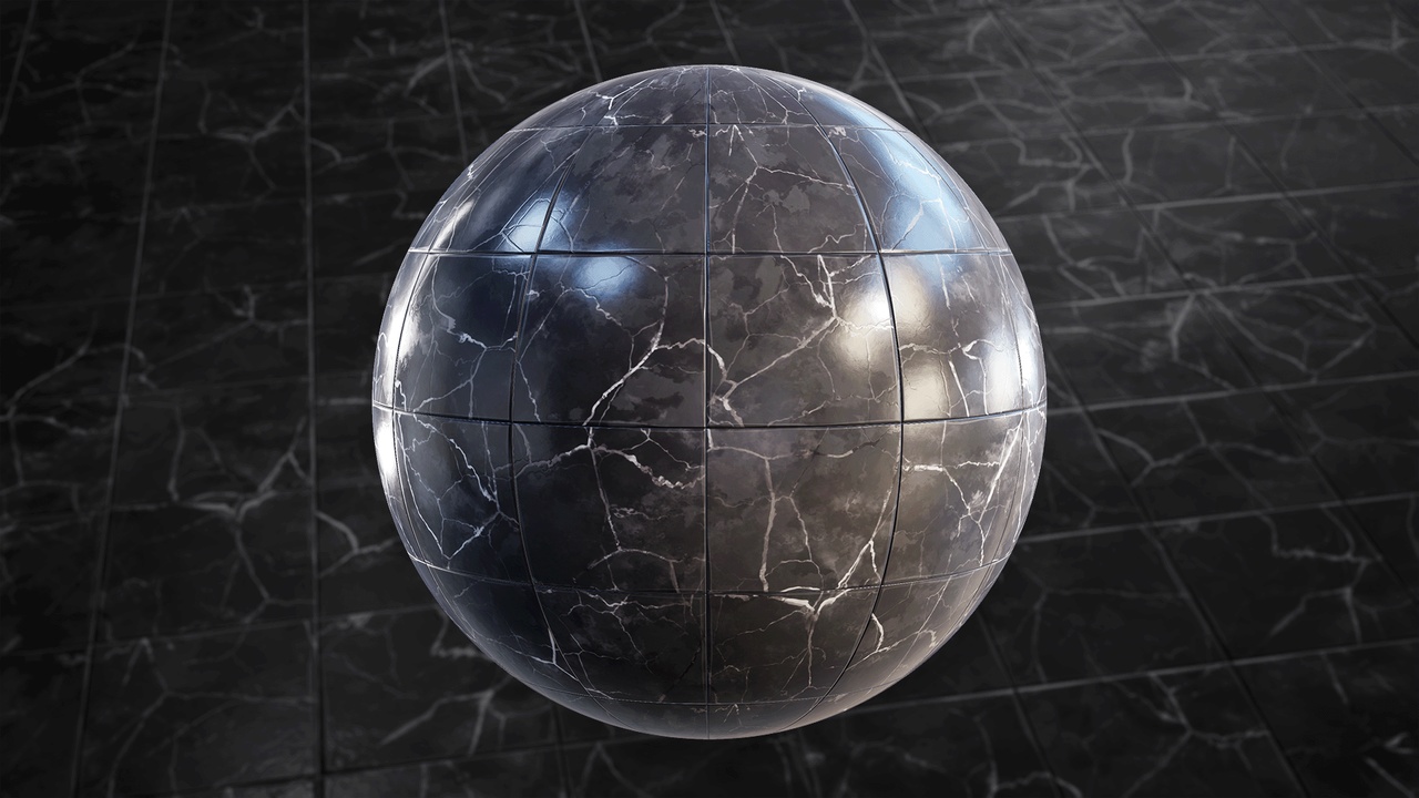 Stylized Marble Tiles 02A - Material | Fab