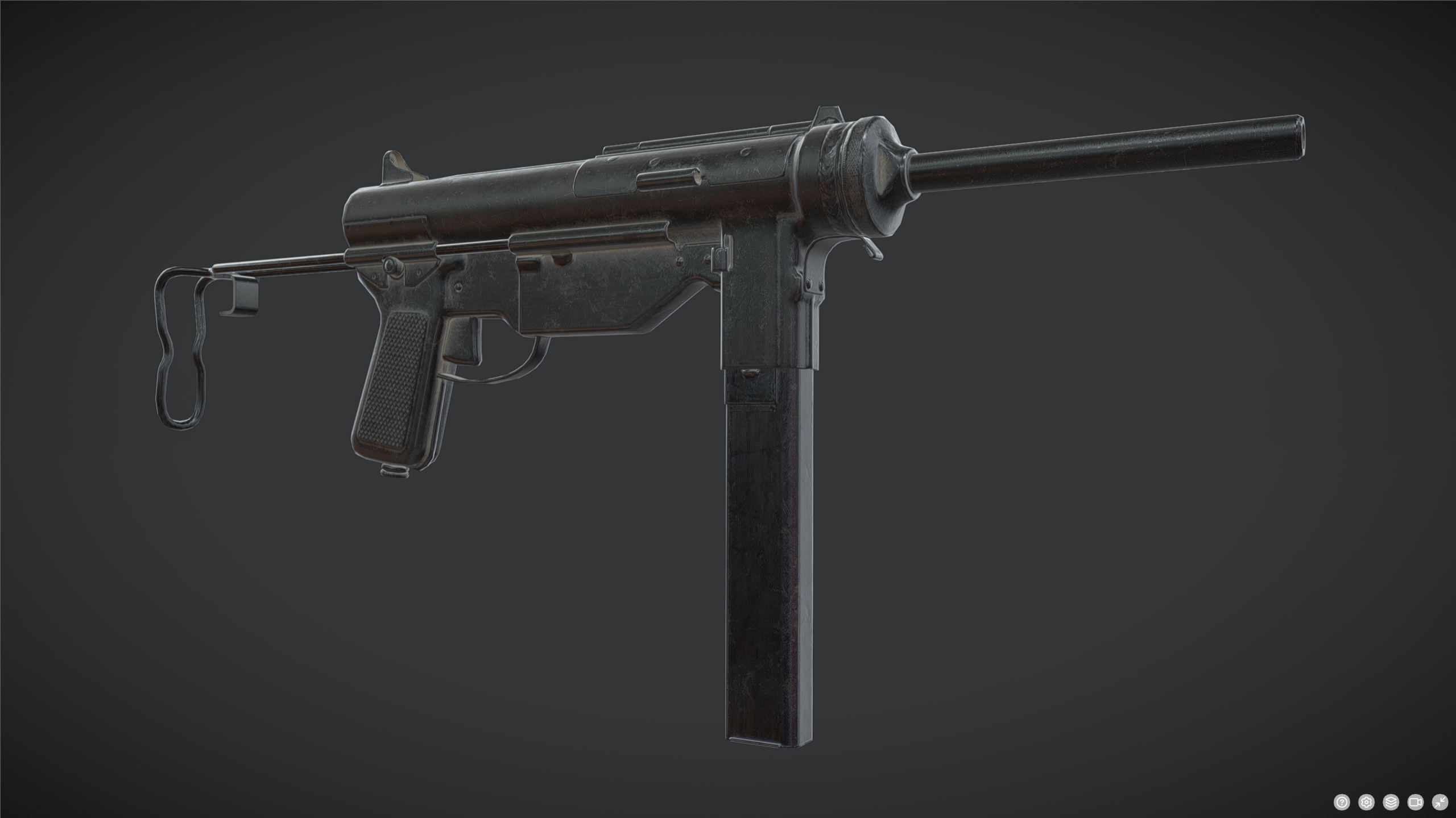 Lm3 Machine Gun M3 Submachine Gun | Fab