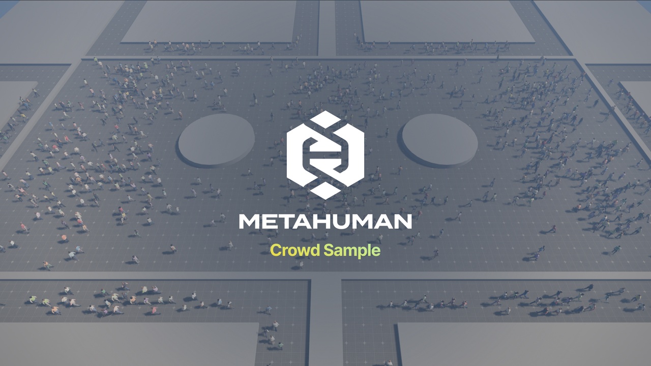 Media 1 for listing MetaHuman Crowd Sample