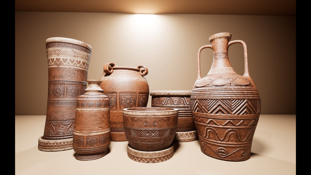 Media 1 for listing Arabic Pottery Game-Ready Asset Pack